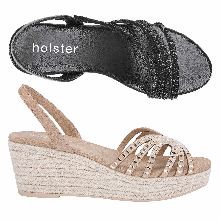 Women Holster | Party Espadrille & Mermaid Espadrille Bundle - Black/Beige