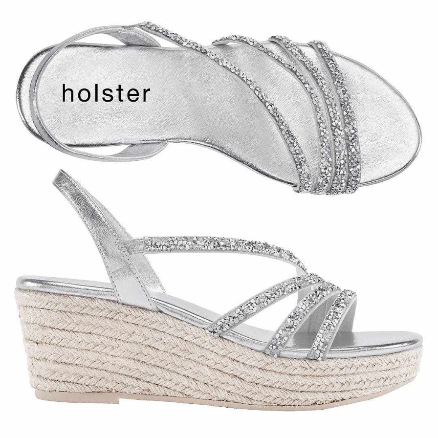 Women Holster | Party Espadrille Silver